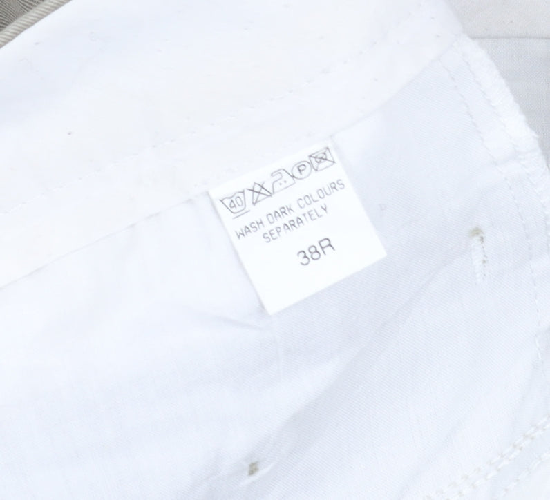 Woodville Men's Beige 3XL Chino Trousers Straight Leg 38W