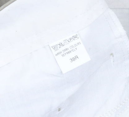 Woodville Men's Beige 3XL Chino Trousers Straight Leg 38W