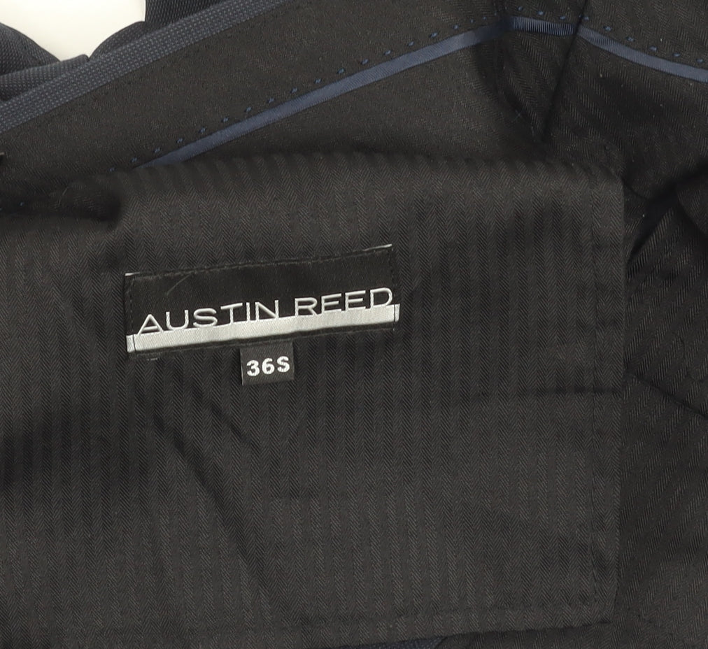 Austin Reed Men’s Black 36S Dress Pants Wool Blend Trousers