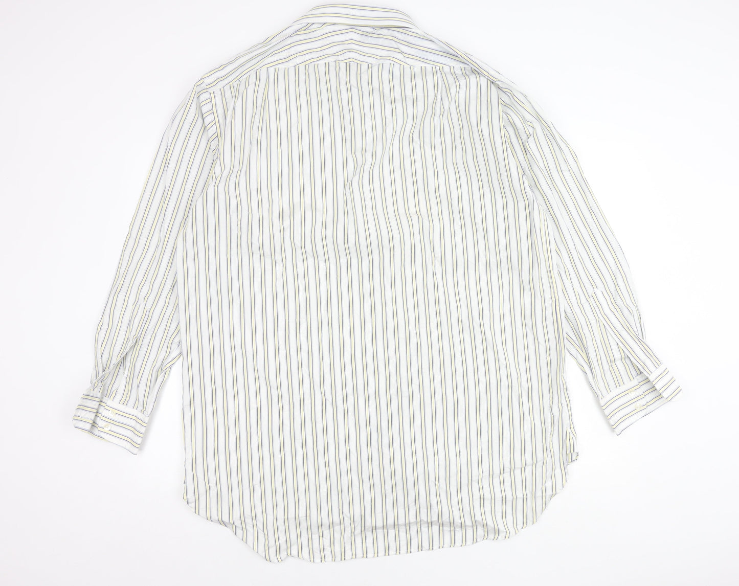 Charles Tyrwhitt Men’s Multicoloured Striped Cotton Shirt 17 Long Sleeve Classic Fit