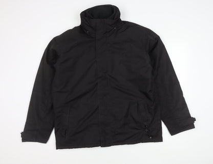 Mens UK Size M Mountain Essentials Black Parka Coat