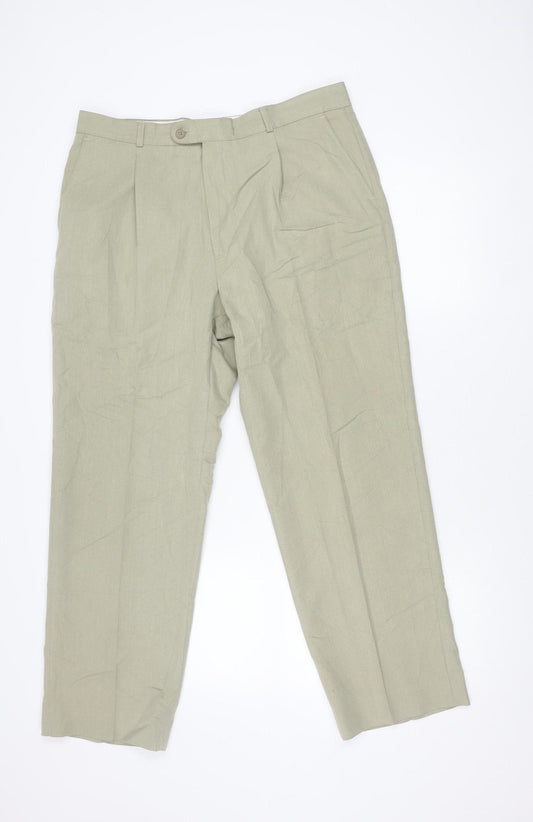 Taylor & Wright Men's Beige 36x29 Dress Pants Trousers