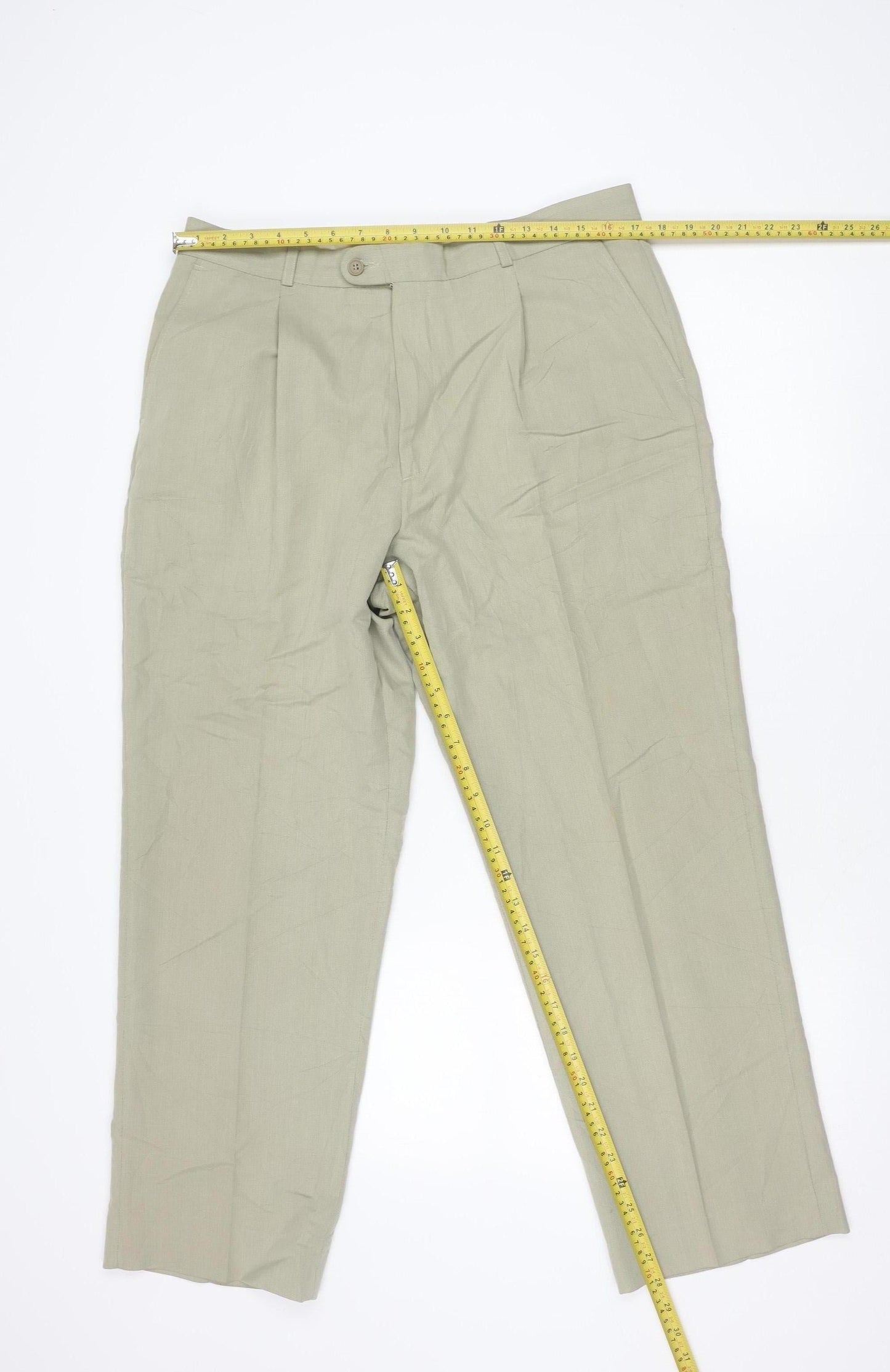 Taylor & Wright Men's Beige 36x29 Dress Pants Trousers