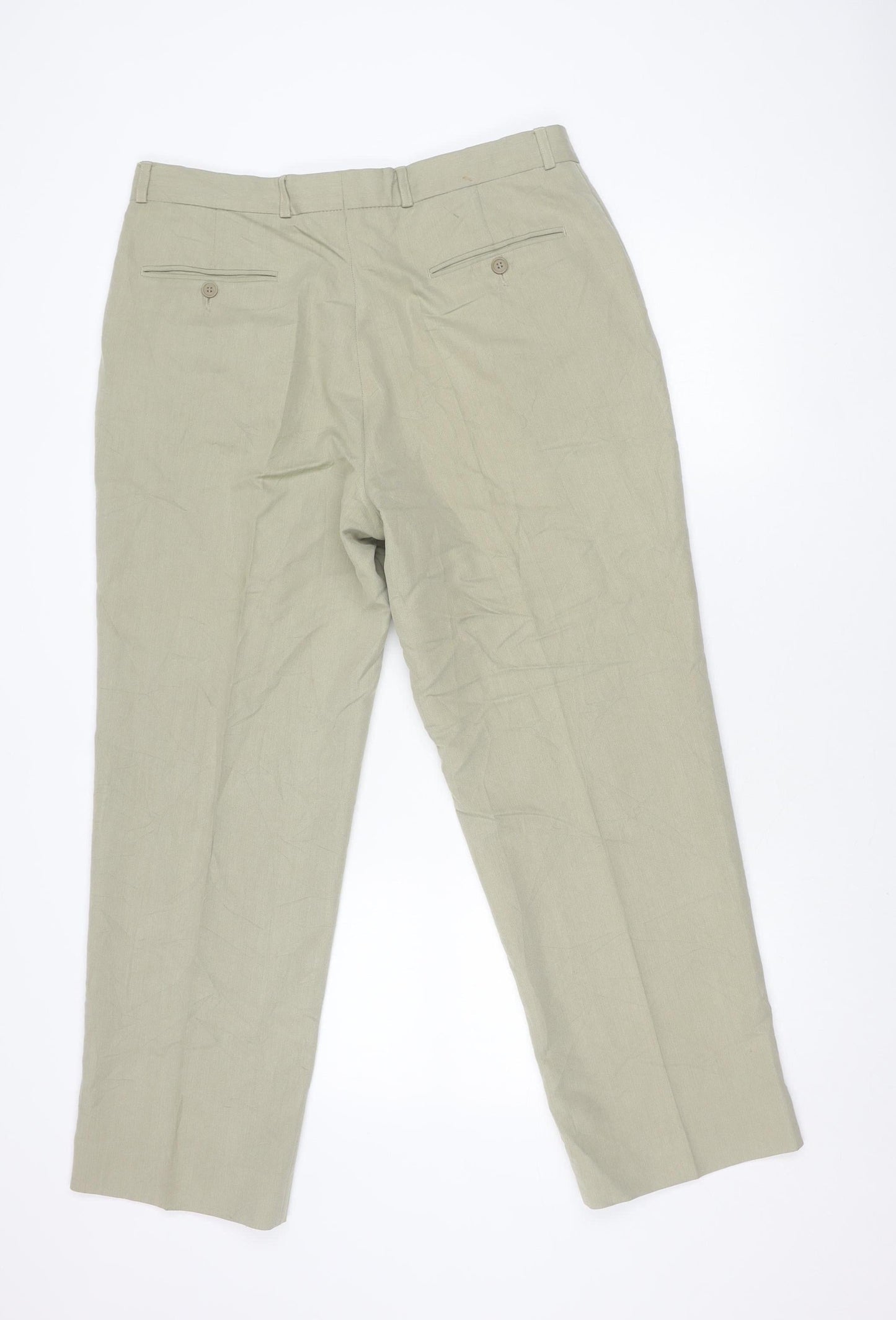 Taylor & Wright Men's Beige 36x29 Dress Pants Trousers