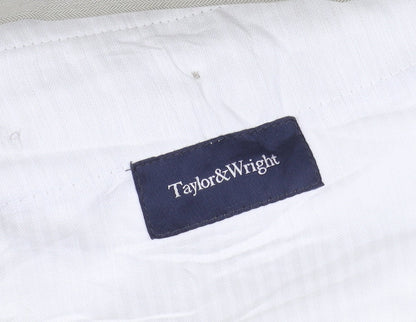 Taylor & Wright Men's Beige 36x29 Dress Pants Trousers