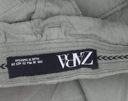 Zara Men’s Green Slim Fit Chino Trousers Size S W29 Casual