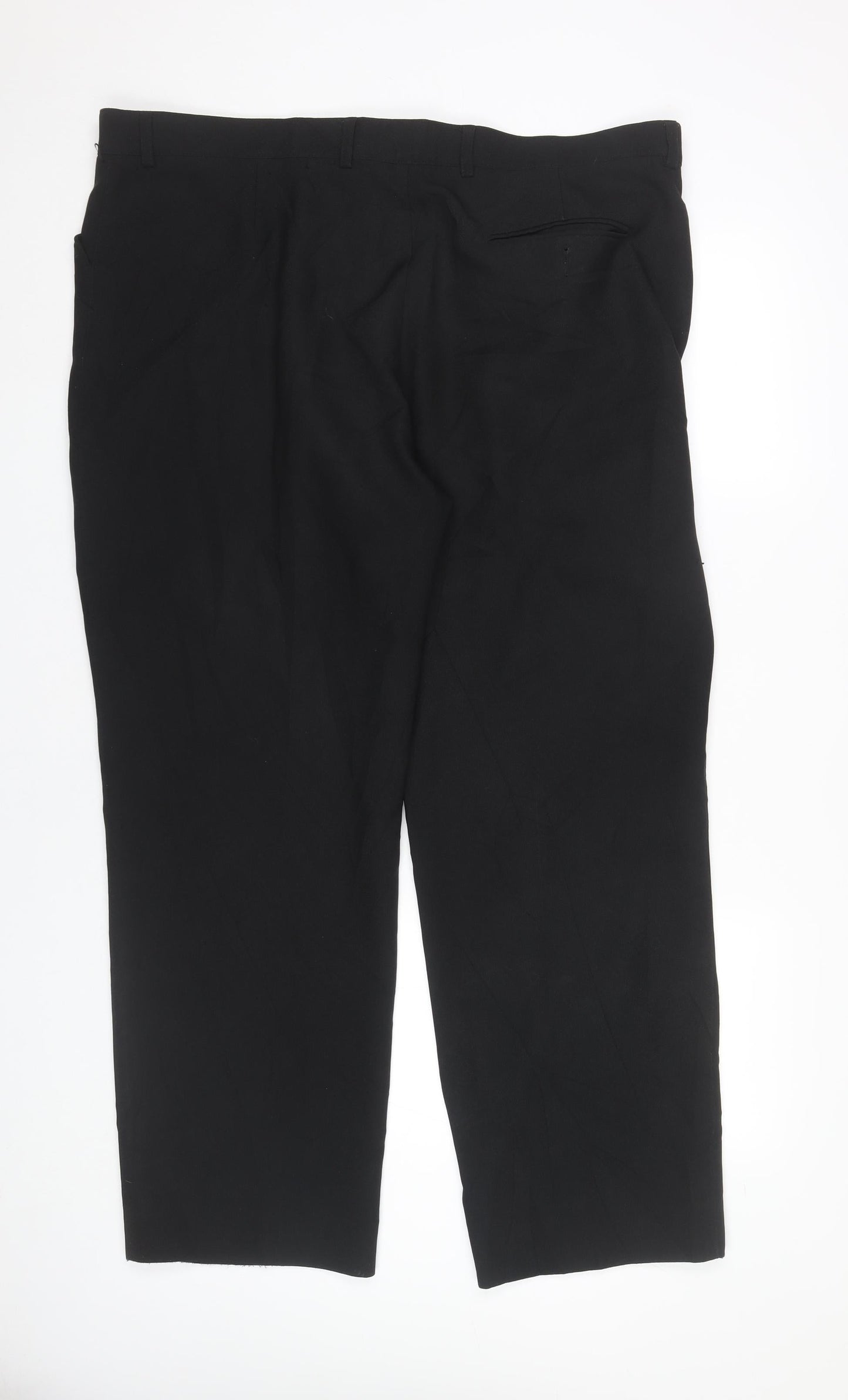 Greenwoods Men’s Black Regular Fit Dress Pants Trousers 42W