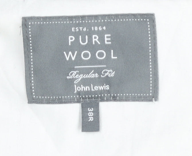 John Lewis Mens Blue Wool Dress Trousers 38R Regular Fit