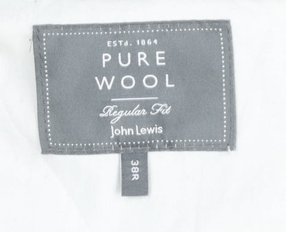 John Lewis Mens Blue Wool Dress Trousers 38R Regular Fit