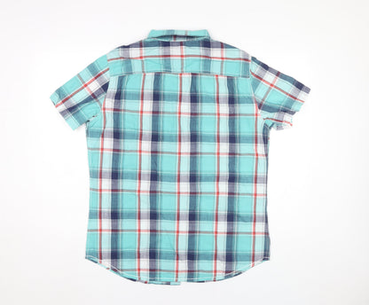 Drift King Men's Multicoloured Plaid Cotton Short Sleeve Shirt L 41"-44"