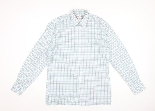 Mens UK Collar Size 15 Pierre Leon Smart Multicoloured  Dress Shirt