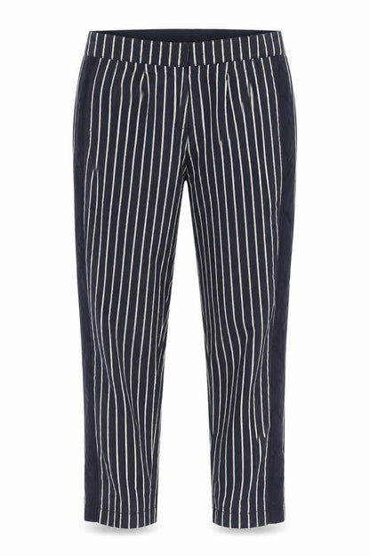 Armani Exchange Womens Black Striped 2XS Chino Trousers