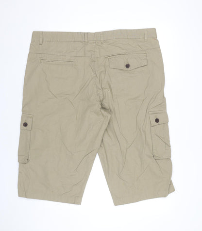 W&B Men’s Beige Cargo Shorts Size 44 Cotton Pockets Casual