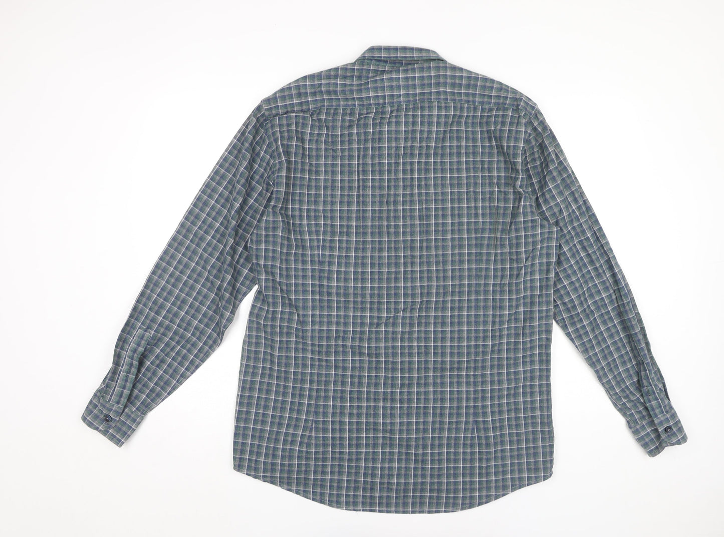Steel & Jelly Men's Blue XL Button-Down Check Flannel Shirt