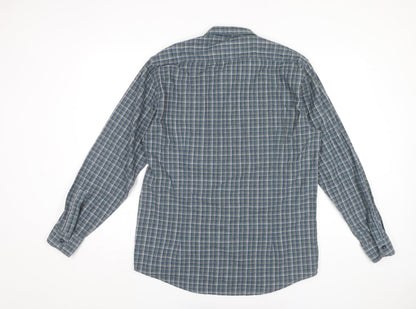 Steel & Jelly Men's Blue XL Button-Down Check Flannel Shirt
