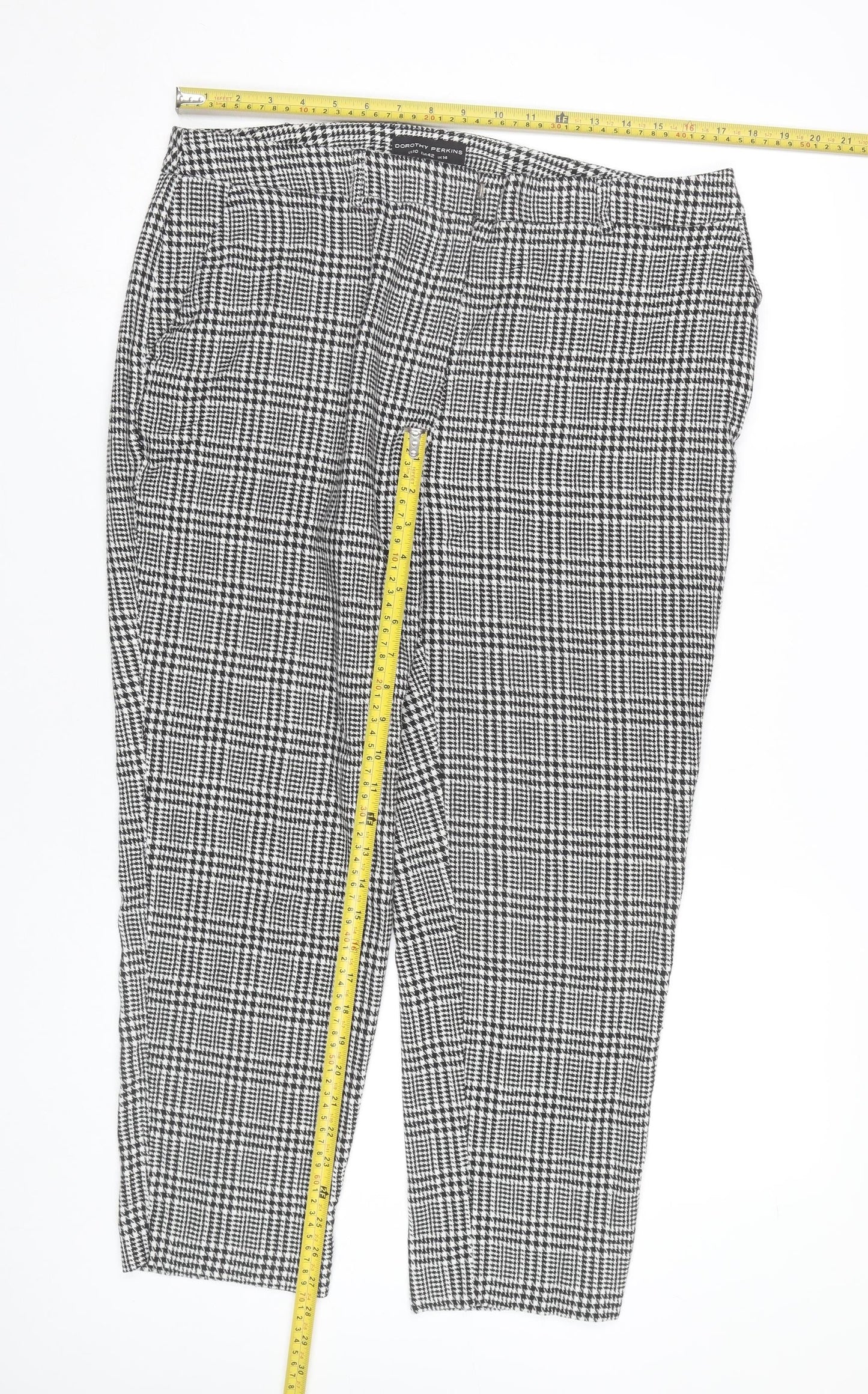 Womens UK Size 14 Dorothy Perkins Slim Fit BusinessCasualWorkwear Black Trousers