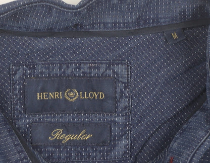 Henri Lloyd Men’s Blue Cotton Button-Up Shirt M Regular Fit