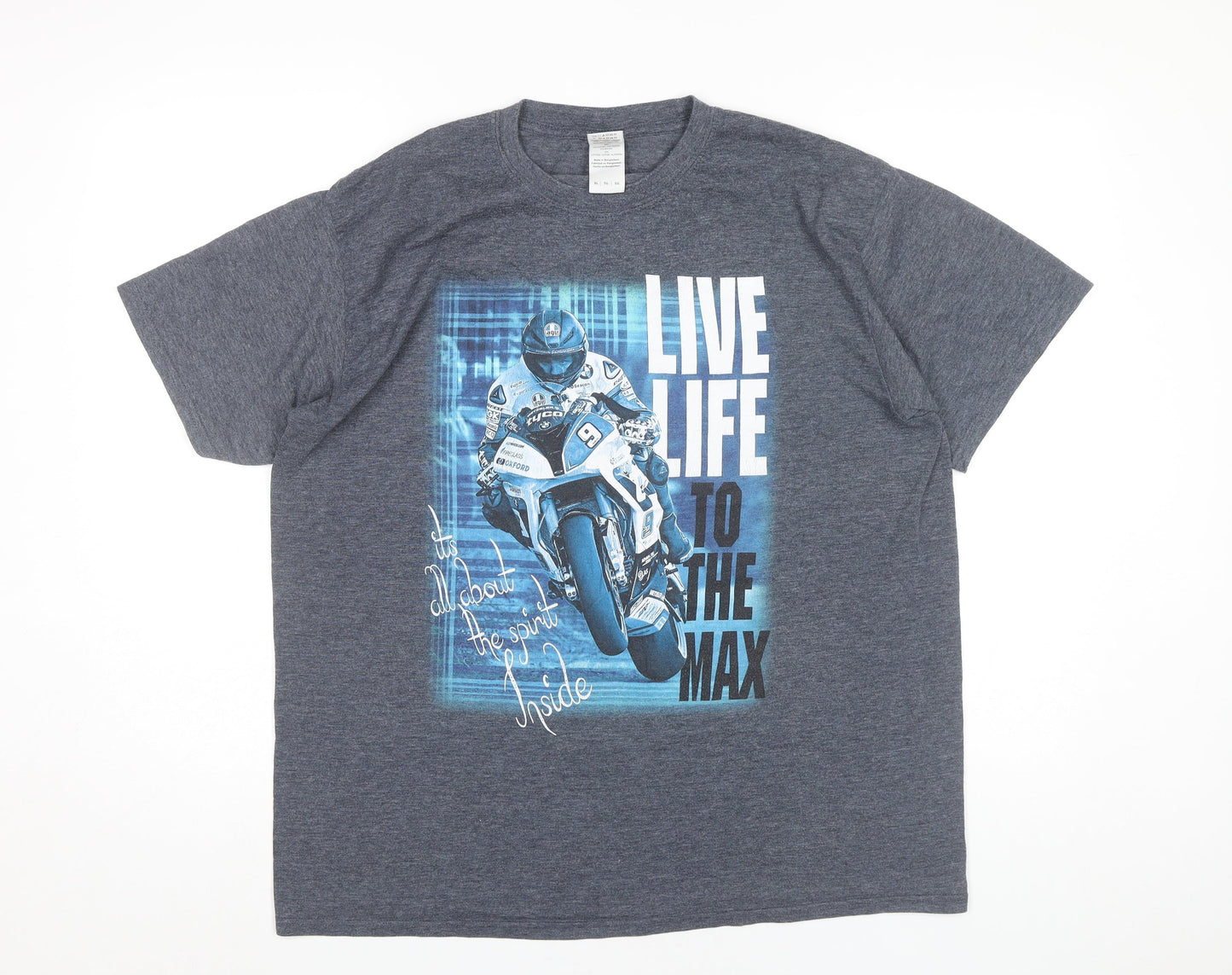 Mens UK Size XL Gildan Grey  T-Shirt
