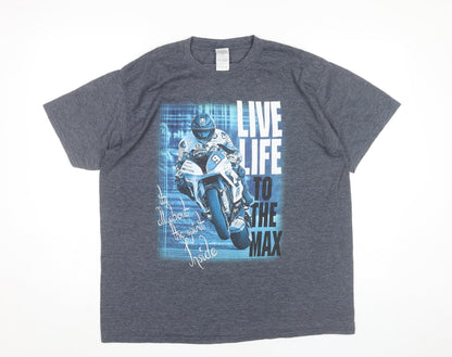 Mens UK Size XL Gildan Grey  T-Shirt