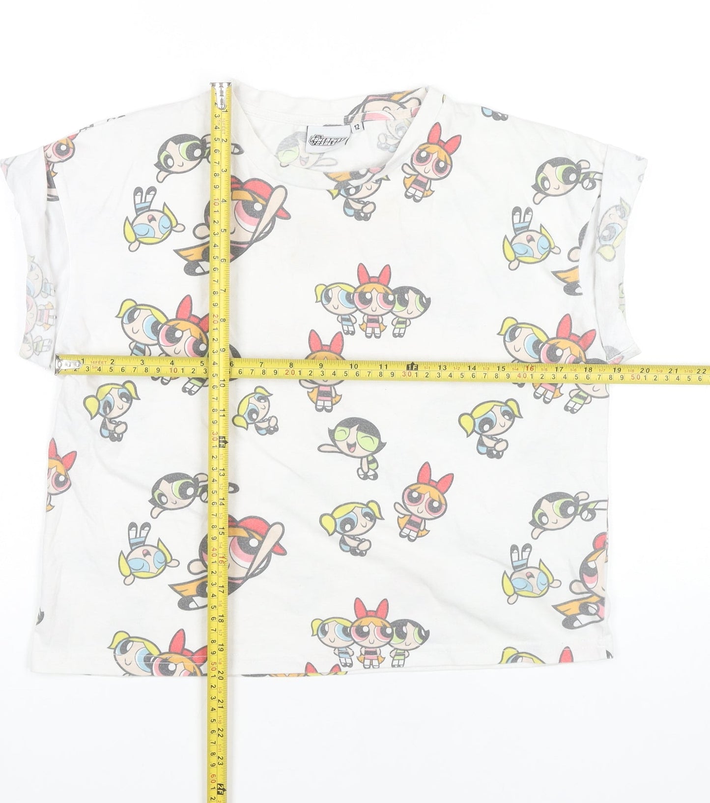 The Powerpuff Girls Women White Size 12 Cartoon Nightshirt T-Shirt