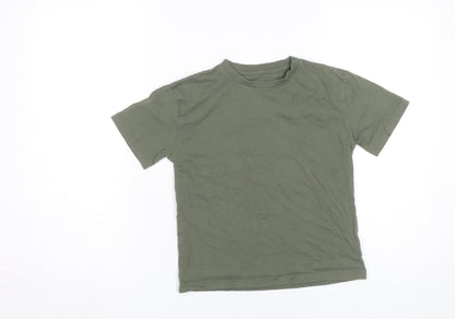 John Lewis Boys Green 9 Years Cotton Short Sleeve Basic T-Shirt