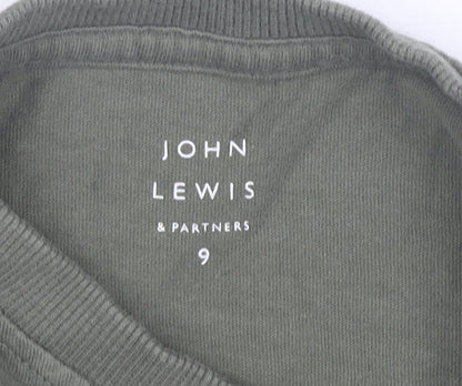 John Lewis Boys Green 9 Years Cotton Short Sleeve Basic T-Shirt