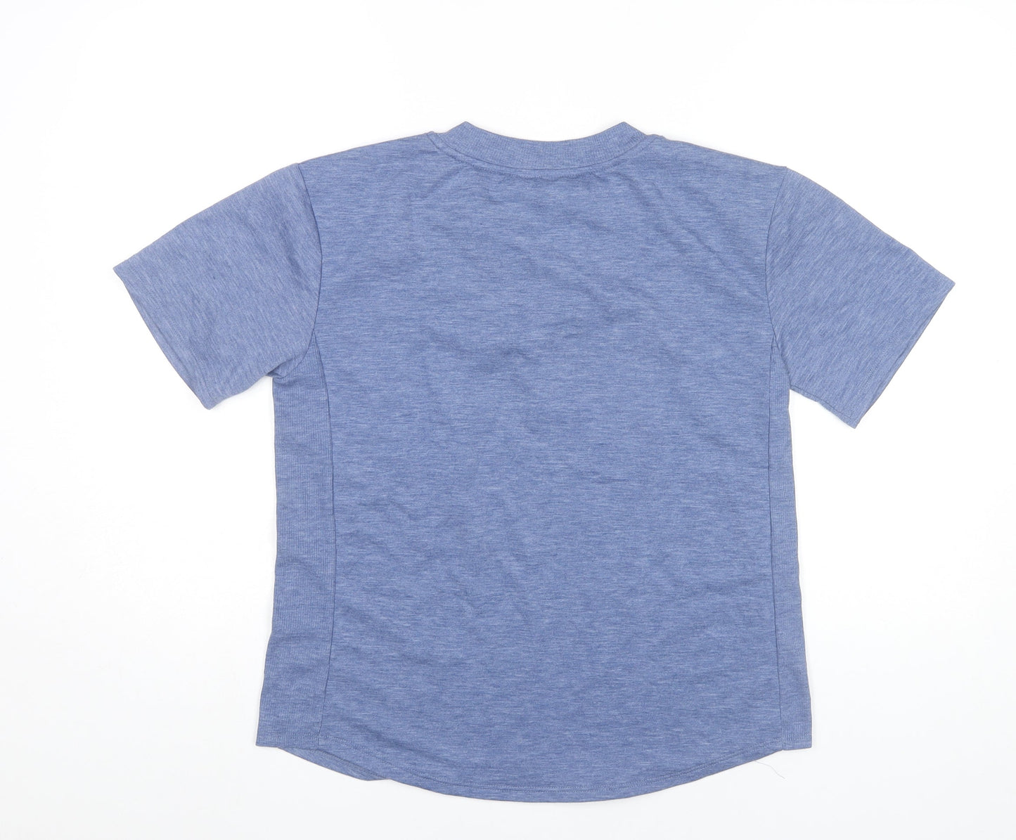 Flora Nikrooz Womens Blue V-Neck Short Sleeve T-Shirt Size S