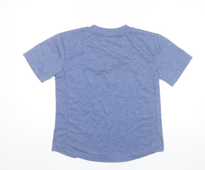 Flora Nikrooz Womens Blue V-Neck Short Sleeve T-Shirt Size S