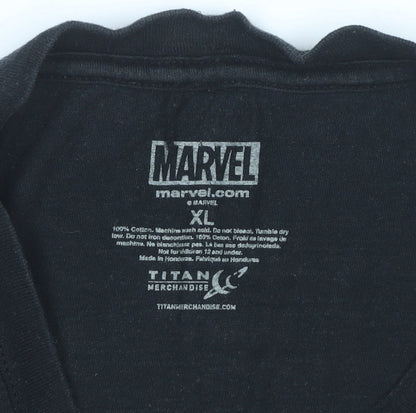 Marvel Thor God of Thunder Men's XL Black Graphic T-Shirt