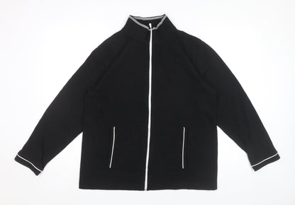 Villager Sport Men’s Black Full Zip Sweatshirt M Cotton Blend