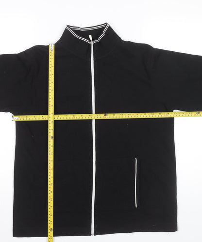 Villager Sport Men’s Black Full Zip Sweatshirt M Cotton Blend