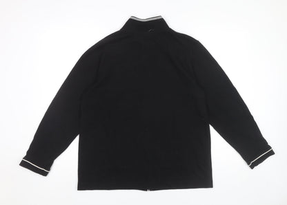 Villager Sport Men’s Black Full Zip Sweatshirt M Cotton Blend