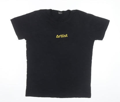 Sojo Sense Men’s Black Artlist Logo T-Shirt Medium Crew Neck
