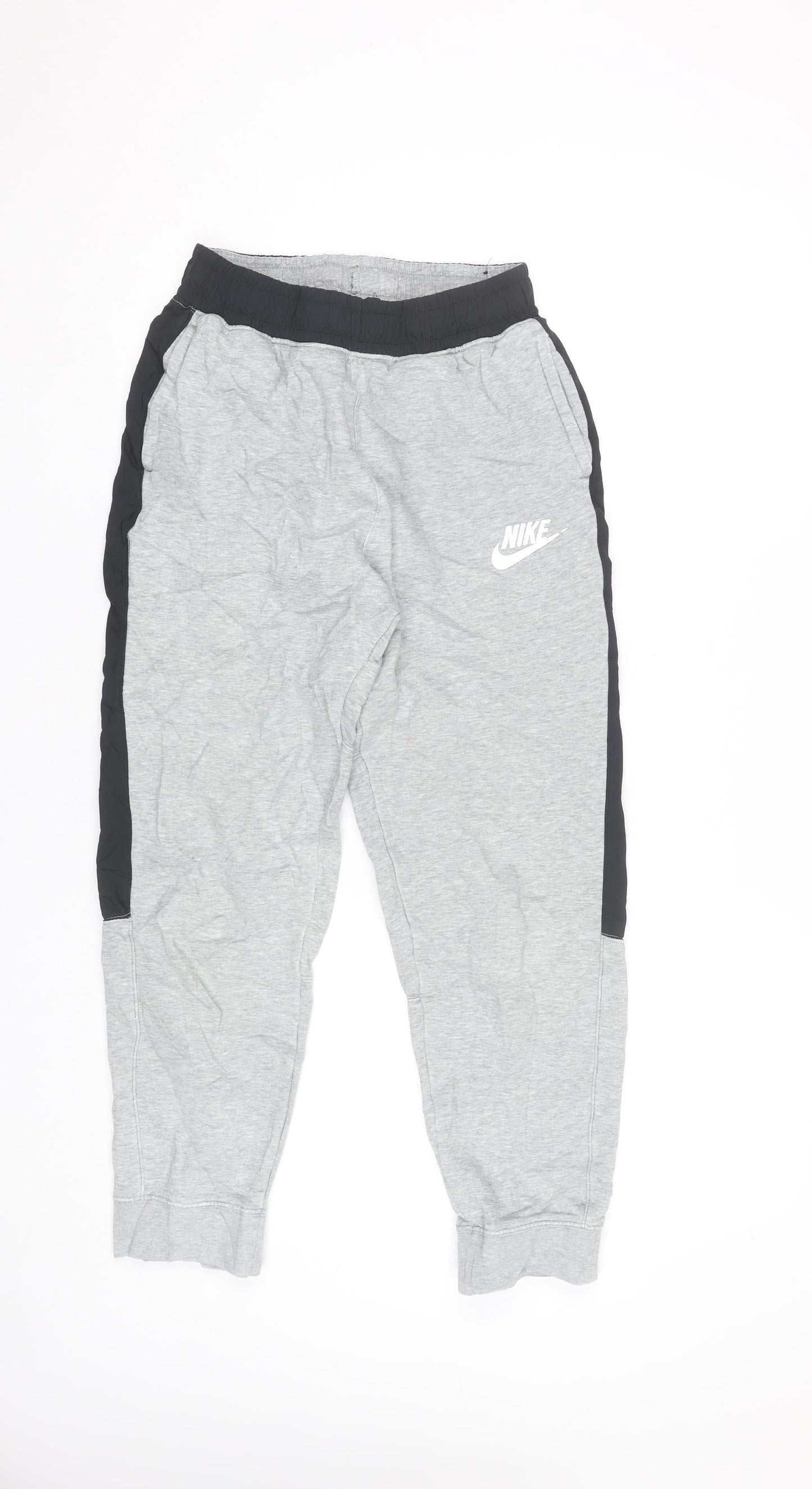 Nike Boys Grey Jogger Trousers XL 158-170cm Elastic Waist Pockets Sports