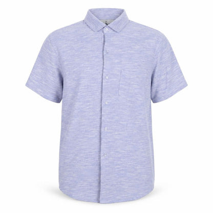 Tailorbyrd Men’s Blue Short Sleeve Button-Up Shirt Size L Casual