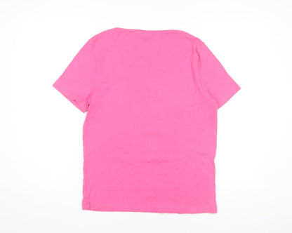 Cotton Traders Women’s Pink Square Neck T-Shirt UK 16