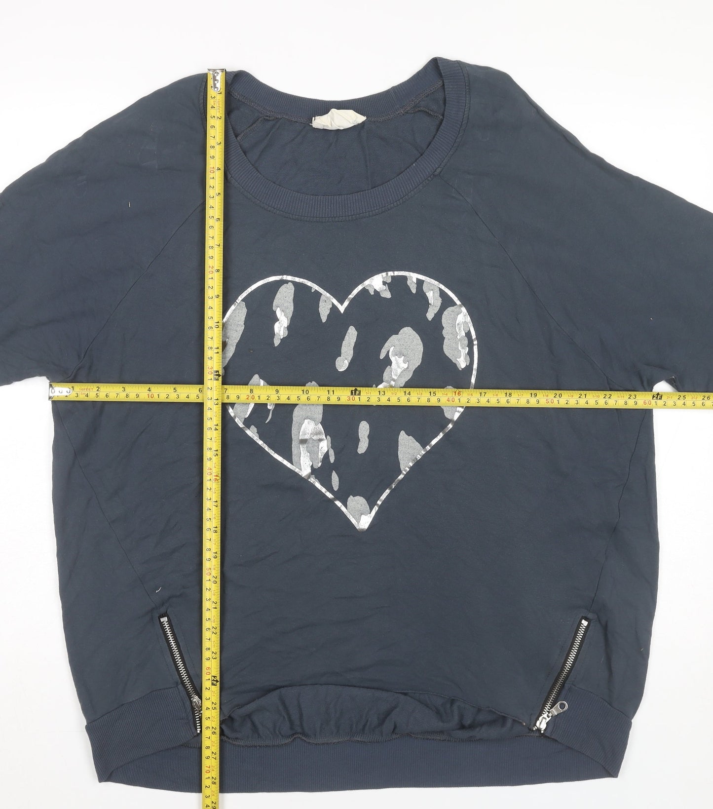 A Postcard From Brighton Women’s Blue Heart Jersey Top Size S