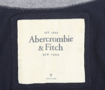 Abercrombie & Fitch Men's Black M Cardigan Jumper V-Neck Cotton Blend