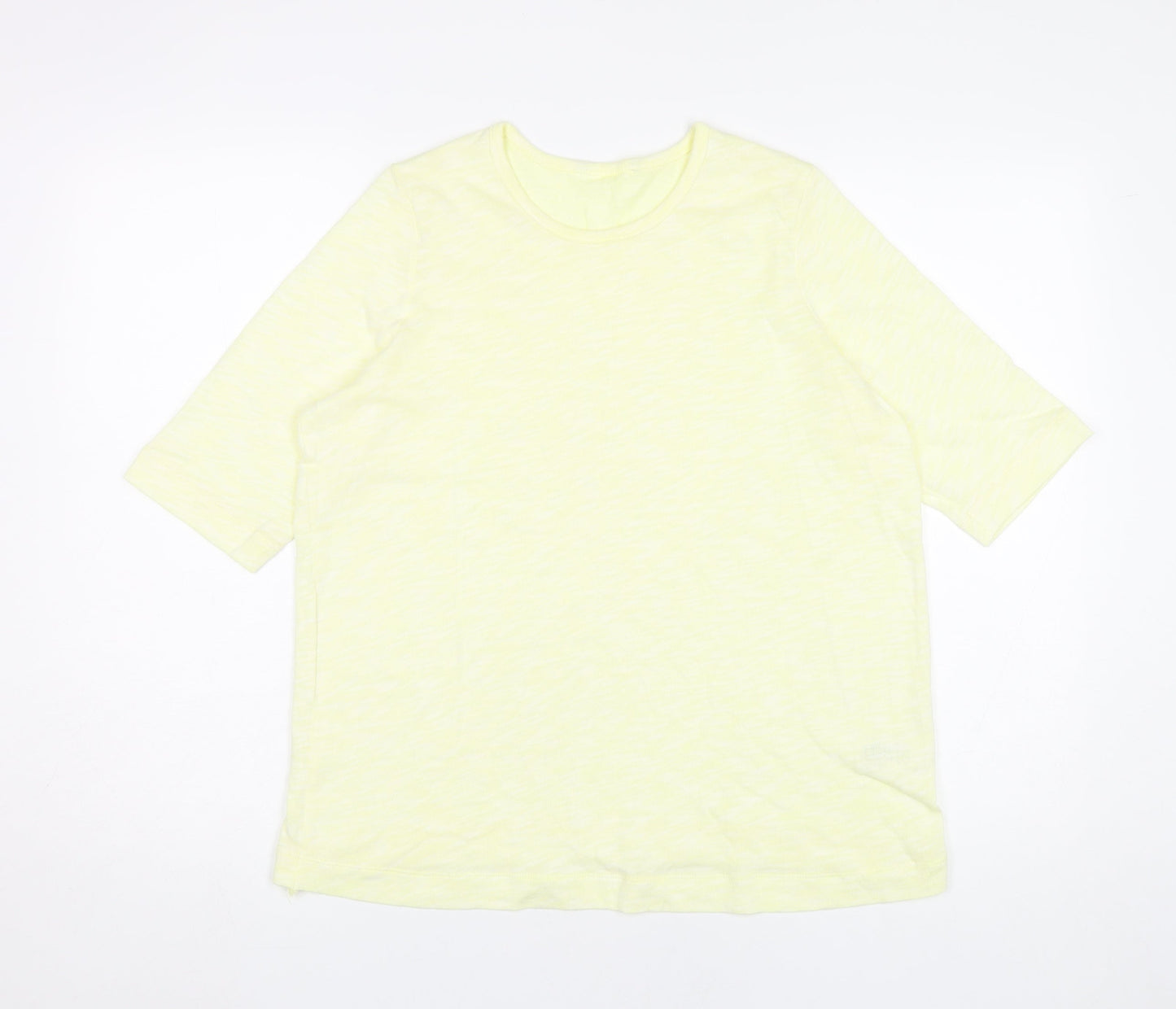 Womens UK Size 16 Marks and Spencer Yellow Basic T-Shirt