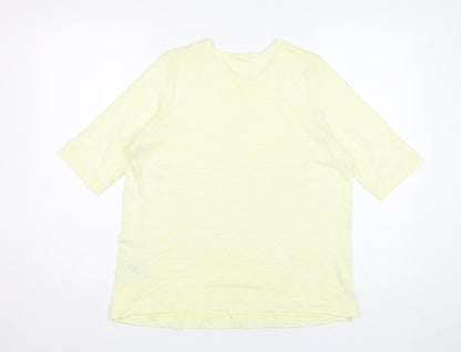 Womens UK Size 16 Marks and Spencer Yellow Basic T-Shirt