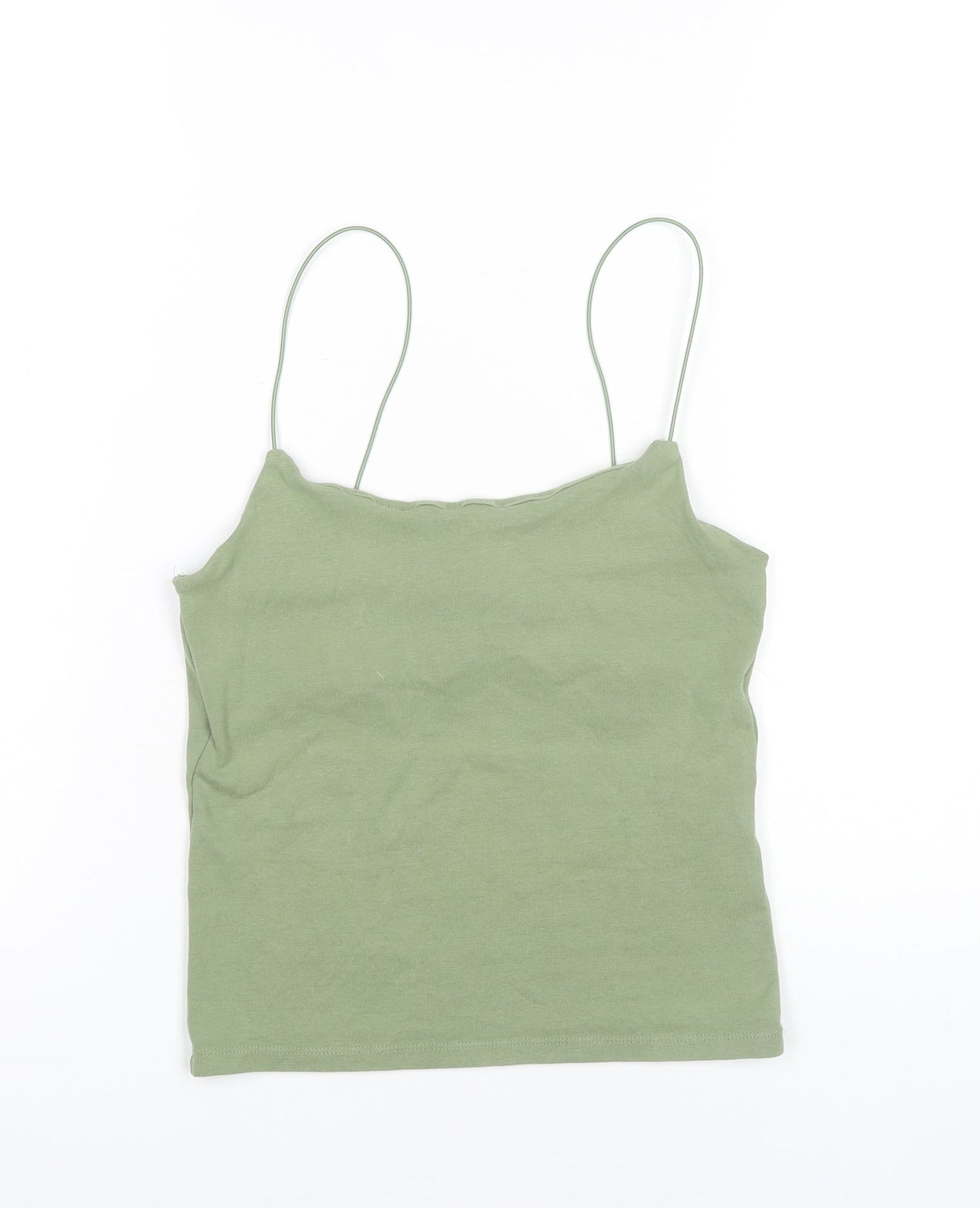 Womens UK Size 14 Zara Green Camisole Tank