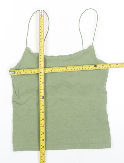 Womens UK Size 14 Zara Green Camisole Tank