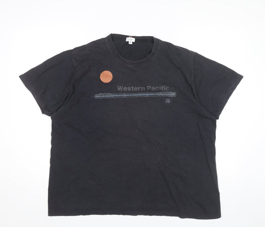 Paul Smith Men's Black XL Graphic Retro Train T-Shirt