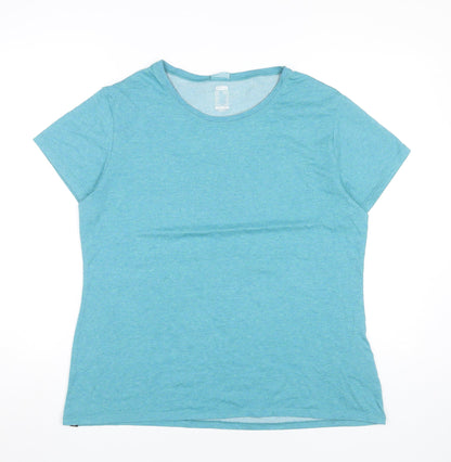 Decathlon Womens Blue XL Activewear T-Shirt Short Sleeve