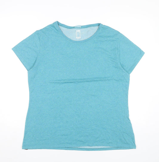 Decathlon Womens Blue XL Activewear T-Shirt Short Sleeve