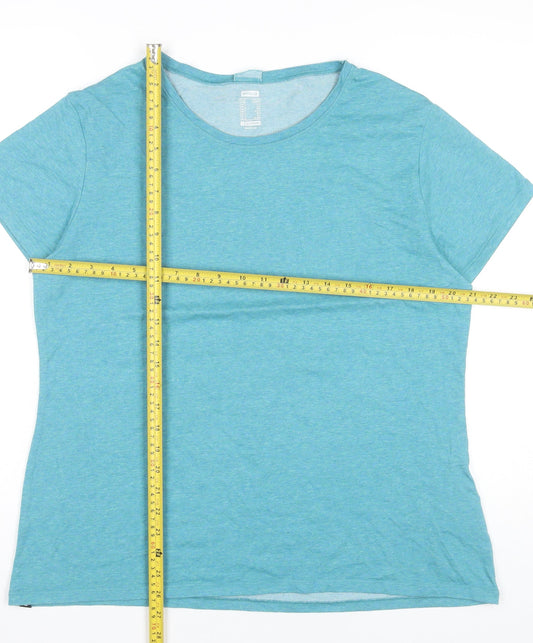 Decathlon Womens Blue XL Activewear T-Shirt Short Sleeve