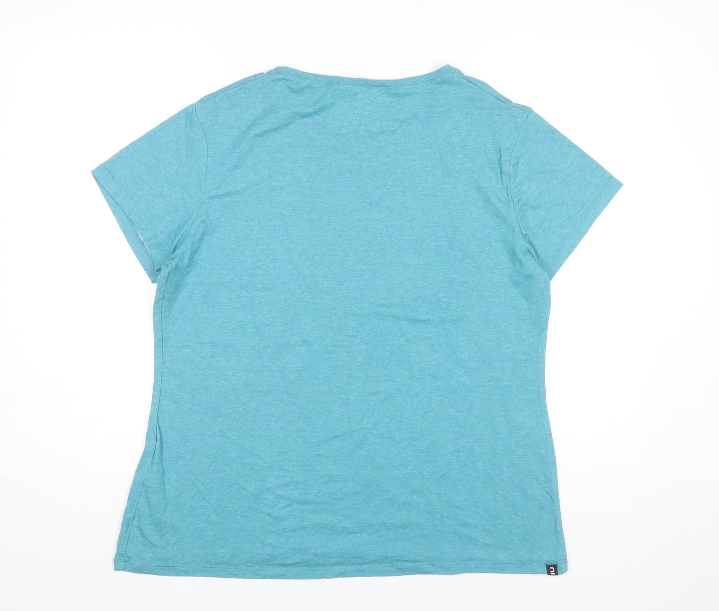 Decathlon Womens Blue XL Activewear T-Shirt Short Sleeve