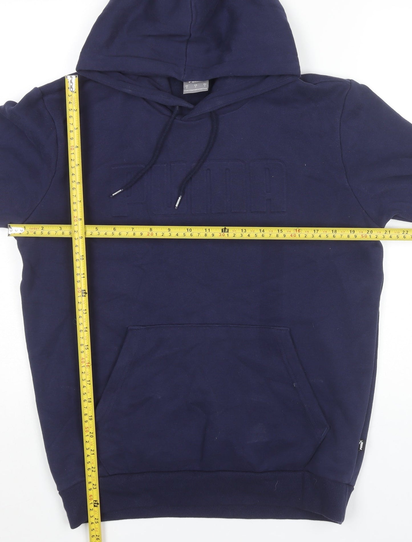 Mens UK Size S PUMA Blue Pullover Hoodie