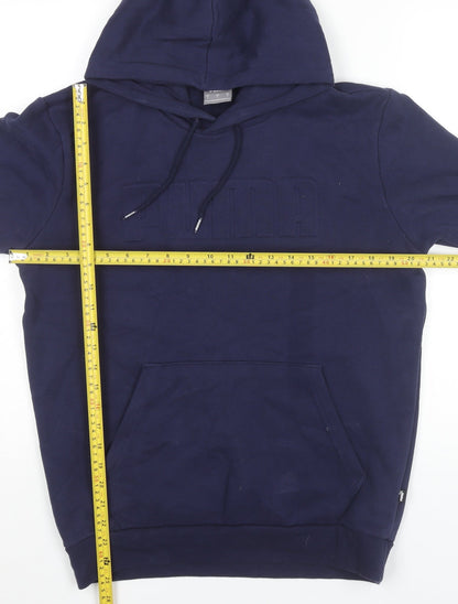 Mens UK Size S PUMA Blue Pullover Hoodie