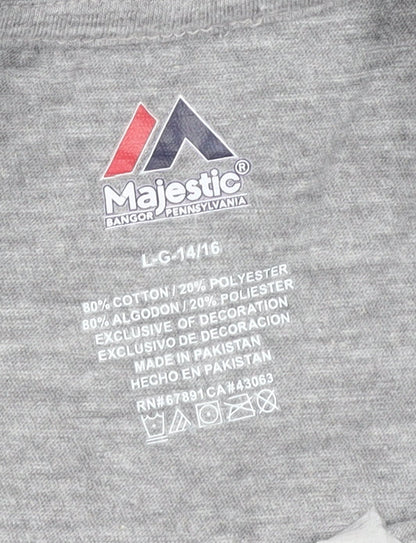 Majestic Men’s Grey Red Sox Baseball Graphic T-Shirt L